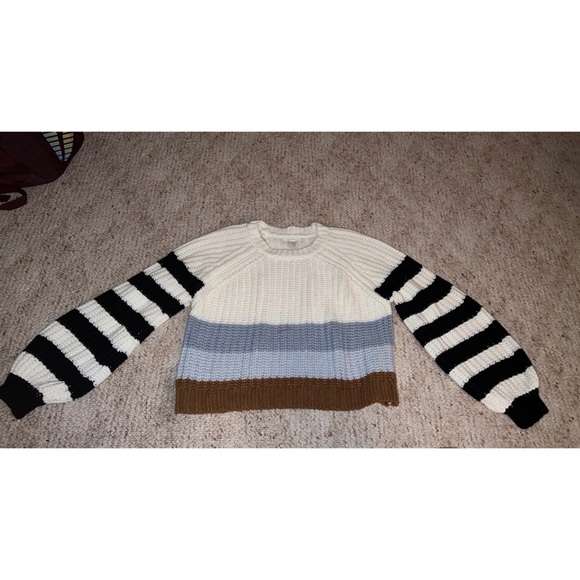 Tilly’s full tilt boxy striped balloon sleeve lightweight sweater xxl - Picture 1 of 3